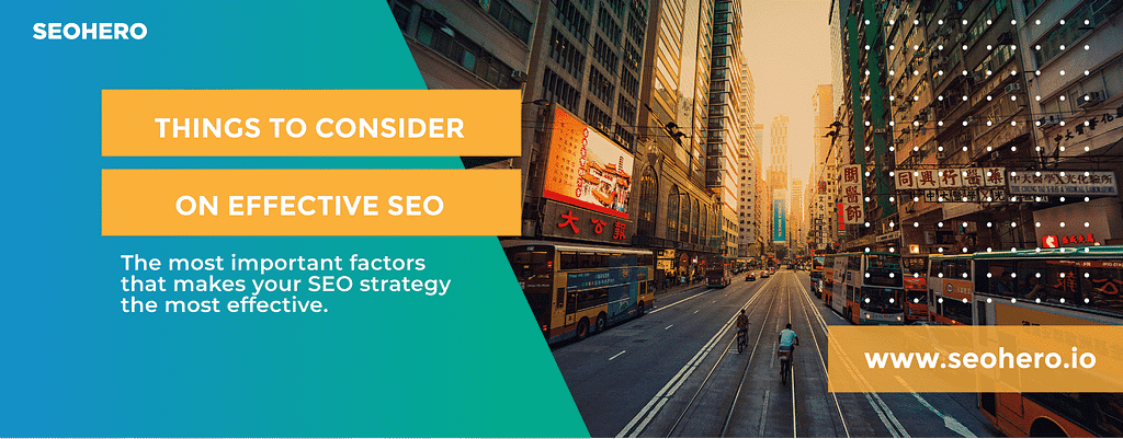 things to consider on effective seo